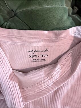 Urban Outfitters Light Pink Ribbed Tank Top